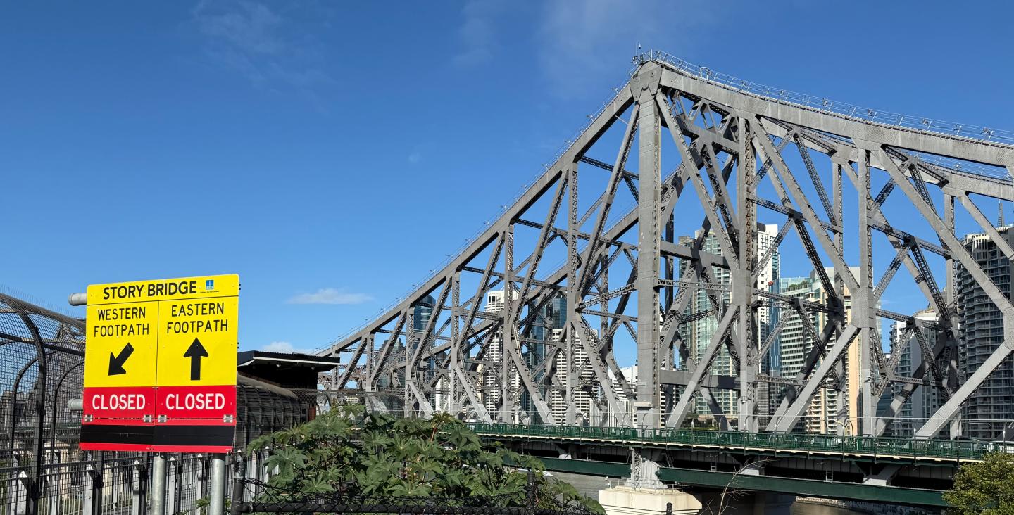 The Story Bridge pedestrian and cycling paths remain closed indefinitely